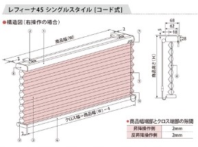 ハニカムスクリーン,コード式