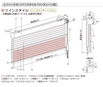 ハニカムスクリーン,ワンチェーン式